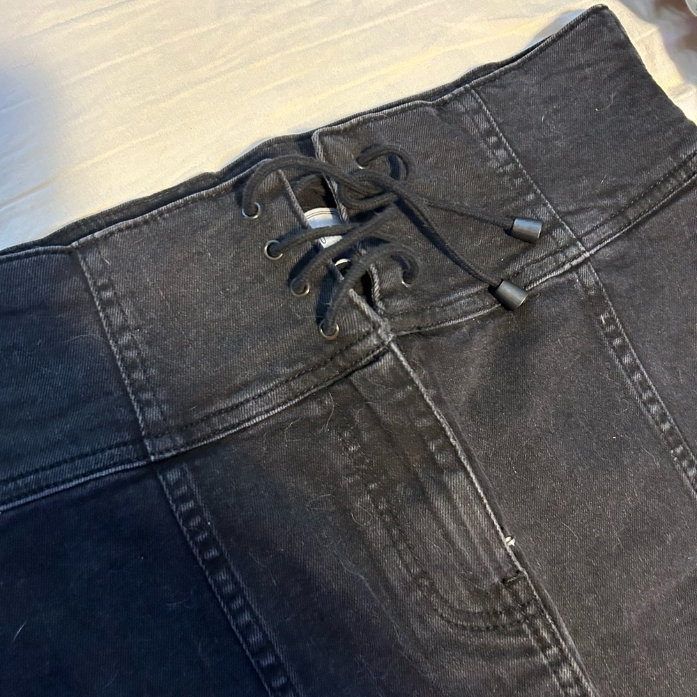 Free People black jean skirt